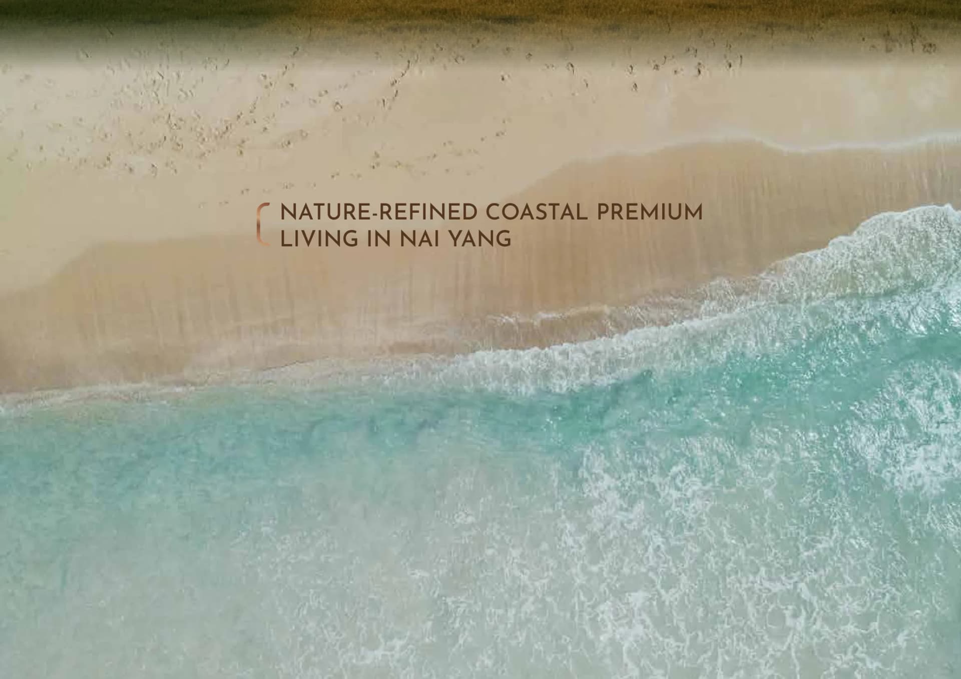 Nai Yang beach from above: the sand, the surf and the casuarina line